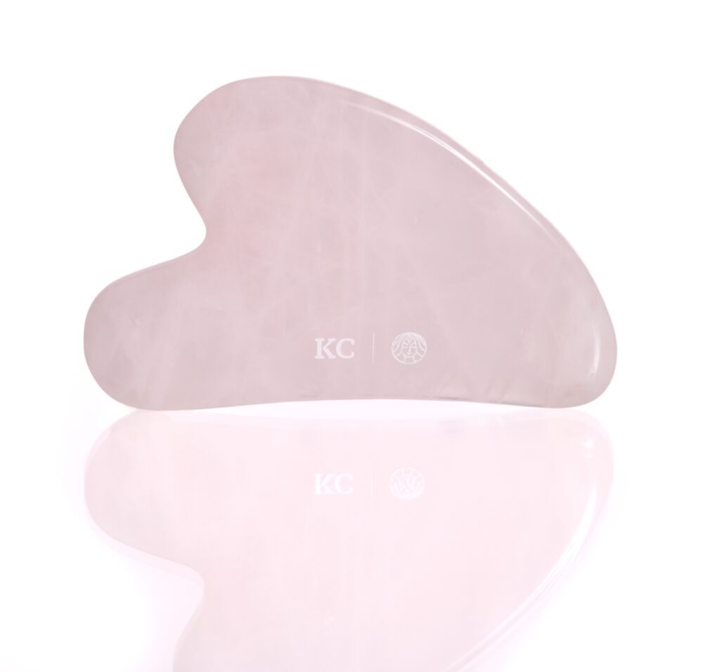 Gua Sha Piedra Quarzo Rosa Masaje Facial Ki Care