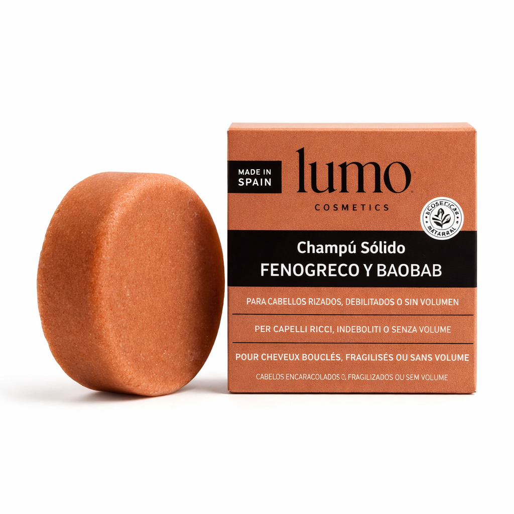 Champú sólido de fenogreco y baobab (14,90€) de Lumo Cosmetics